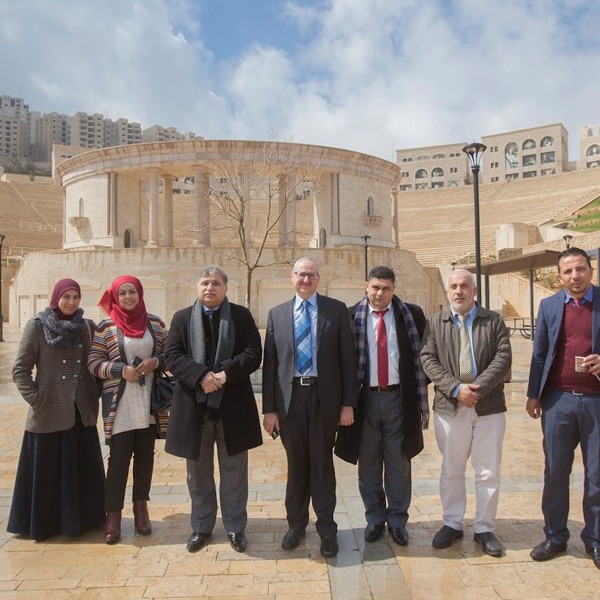 Hassan Sabri, Corporate Development Manager at Arab Islamic Bank and Saheera Obaid, Al-Bireh Branch Manager