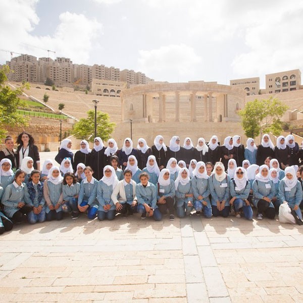Students from Shuqba Secondary Girls School