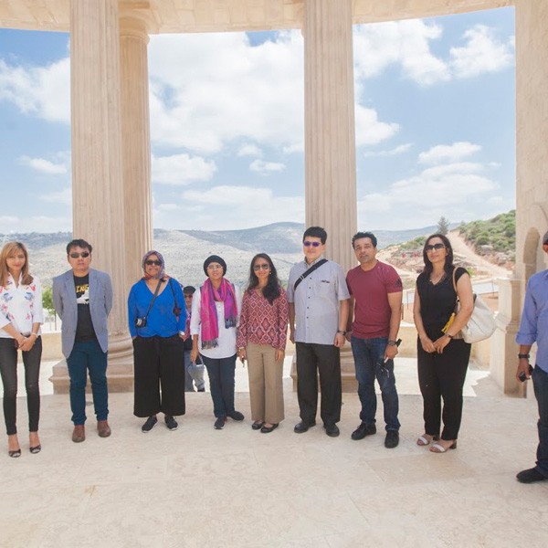 Group of Asian tourists