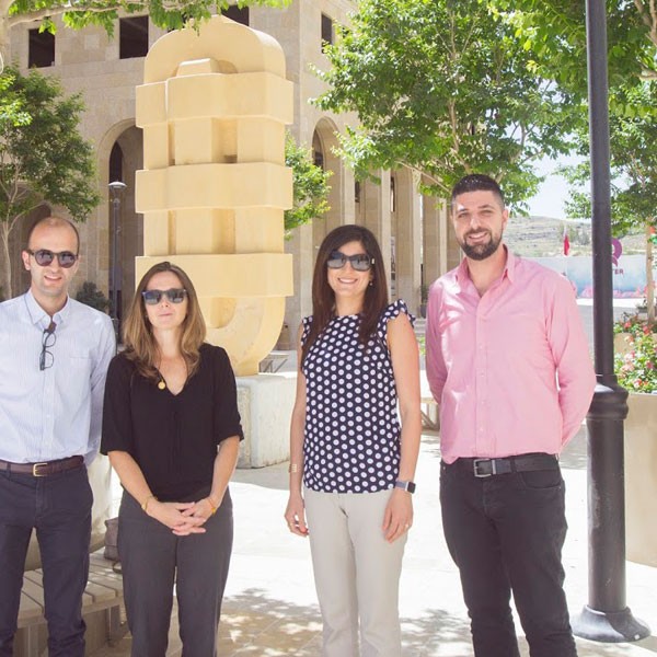 Mira Nasrawi Sabat, Project Coordinator, Cindy McAlpine, First Secretary - West Bank and Gaza Program