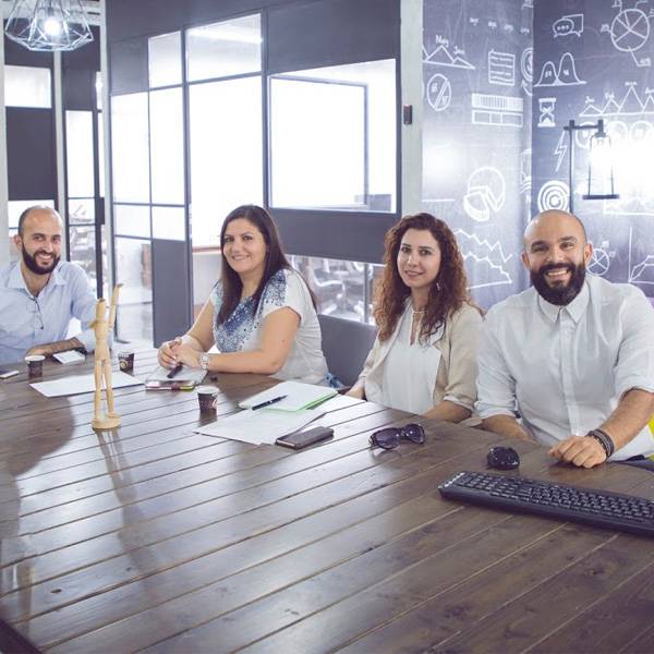 زاهر بسيوني، مدير العمليات، منظمة القادة، جولين فتوله، هنادي أبو جود، وكالة التنمية البلجيكية - بلجيك